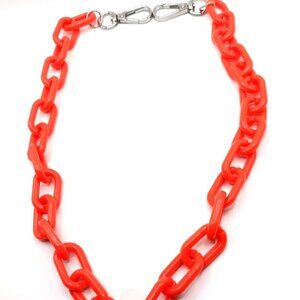 Mens Acrylic Orange  Wallet Or Pants Single Layer 24 Inches Long